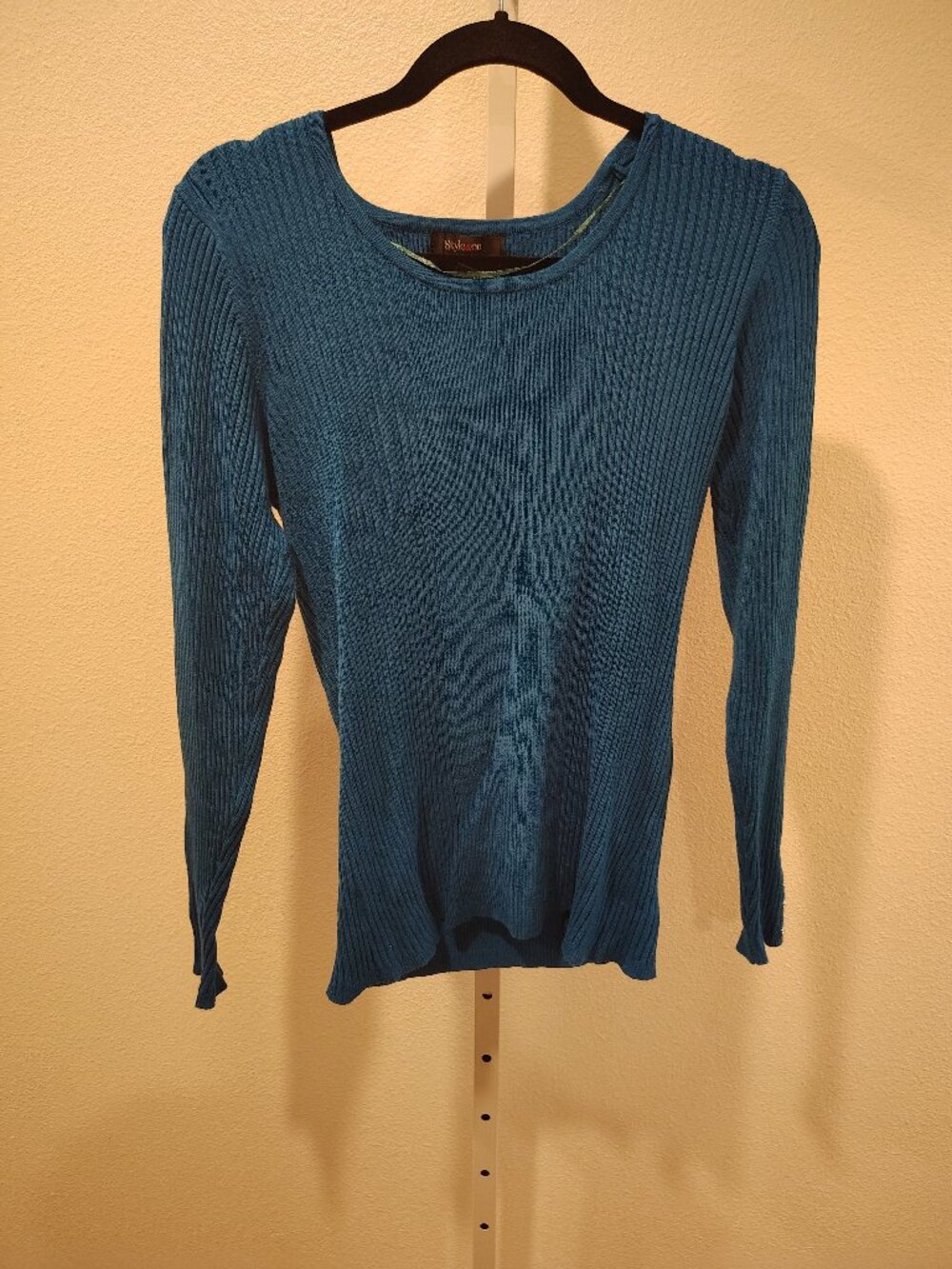 Style & Co Women's Sweater Size Medium Ribbed Knit Long Sleeve Scoop Neck